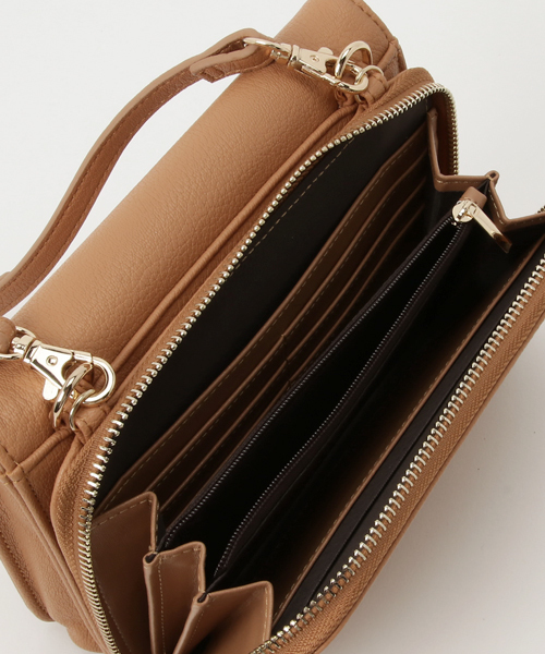 NATURAL BEAUTY BASIC（ナチュラルビューティーベーシック）の「【JJ 12月号掲載】マルチウォレットショルダーバッグ（ショルダーバッグ・レディース・ダークベージュ/ブラック/ベージュ系その他/ピンク/ブラック系その他・ﾌﾘ-）」の21枚目の写真