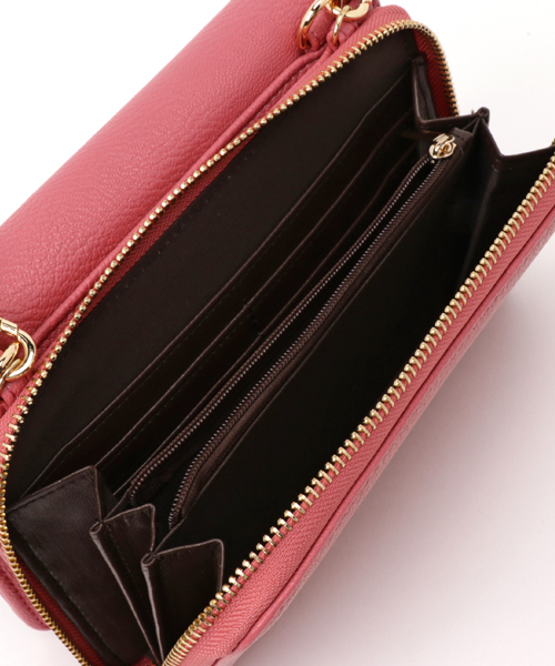 NATURAL BEAUTY BASIC（ナチュラルビューティーベーシック）の「【JJ 12月号掲載】マルチウォレットショルダーバッグ（ショルダーバッグ・レディース・ダークベージュ/ブラック/ベージュ系その他/ピンク/ブラック系その他・ﾌﾘ-）」の22枚目の写真