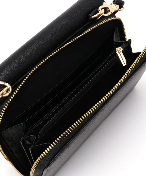 NATURAL BEAUTY BASIC（ナチュラルビューティーベーシック）の「【JJ 12月号掲載】マルチウォレットショルダーバッグ（ショルダーバッグ・レディース・ダークベージュ/ブラック/ベージュ系その他/ピンク/ブラック系その他・ﾌﾘ-）」の11枚目の写真