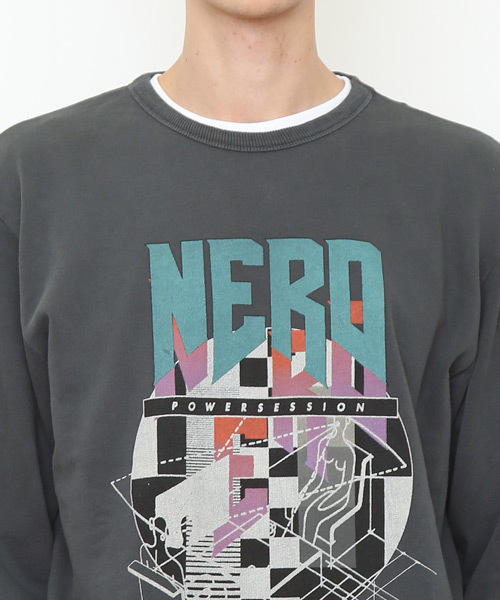 Design Tshirts Store graniph（デザイン　ティーシャツ　ストア　グラニフ）の「ガーメントダイスウェット/フューチャーナードグラフィック（スウェット・メンズ・スミクロ・SMALL/MEDIUM/LARGE/X-SMALL）」の11枚目の写真