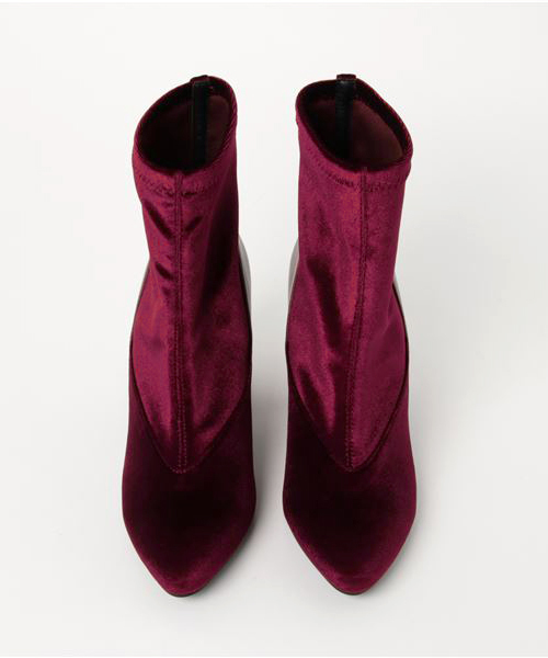laboratory work（ラボラトリーワーク）の「ベルベットストレッチブーツ（ブーツ・レディース・レッド/ブラック・MEDIUM/LARGE）」の4枚目の写真