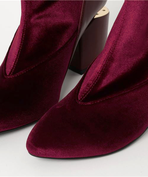 laboratory work（ラボラトリーワーク）の「ベルベットストレッチブーツ（ブーツ・レディース・レッド/ブラック・MEDIUM/LARGE）」の5枚目の写真