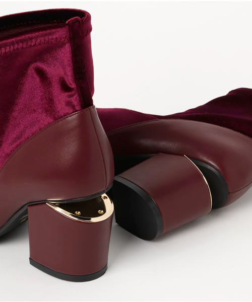 laboratory work（ラボラトリーワーク）の「ベルベットストレッチブーツ（ブーツ・レディース・レッド/ブラック・MEDIUM/LARGE）」の6枚目の写真
