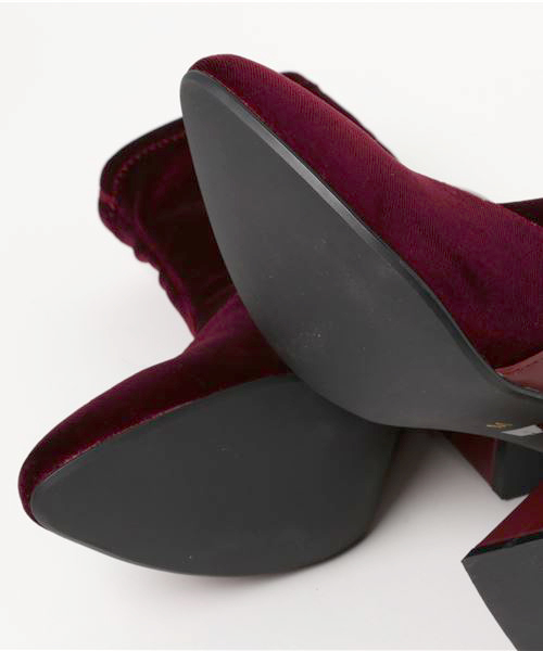 laboratory work（ラボラトリーワーク）の「ベルベットストレッチブーツ（ブーツ・レディース・レッド/ブラック・MEDIUM/LARGE）」の7枚目の写真