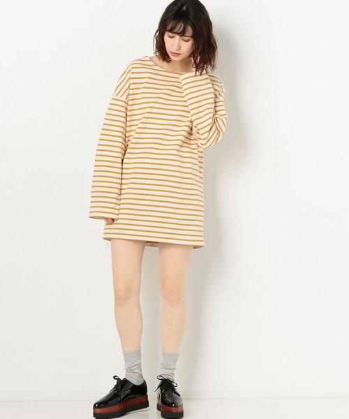 Another Edition（アナザーエディション）の「ボーダーLSLワンピース（ワンピース・レディース・イエロー/コバルトブルー・FREE）」の8枚目の写真