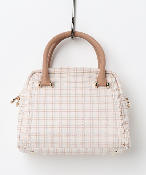 Heather（ヘザー）の「ミニボストンＢＡＧ　780153（ショルダーバッグ・レディース・ブラック/レッド/チェック・ONESIZE）」の3枚目の写真
