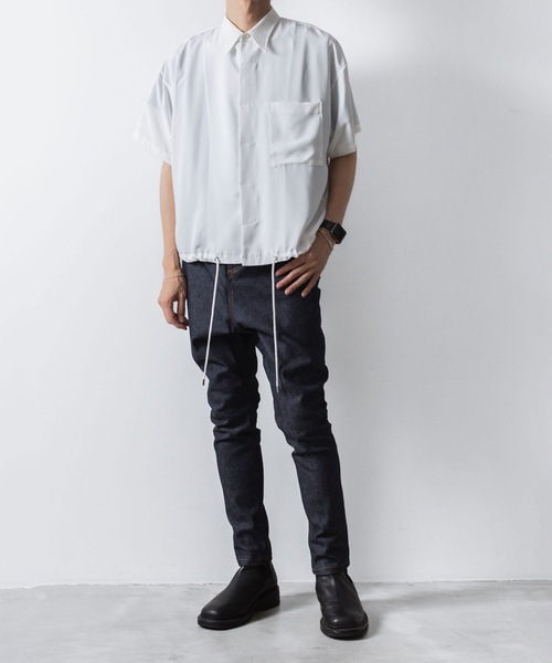 STRETCH DENIM SARROUEL PANTS（デニムパンツ）｜ato（アトウ