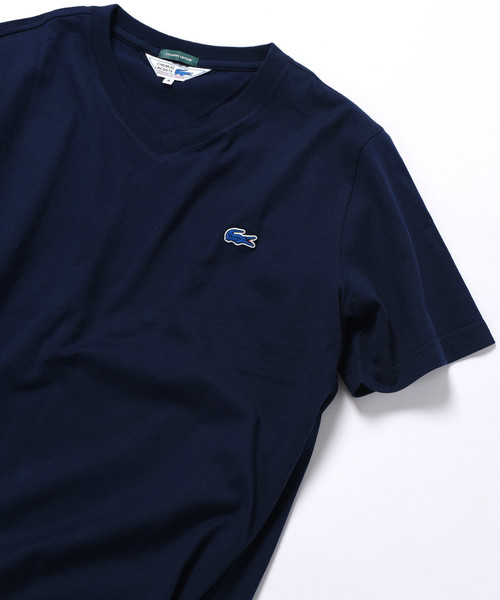 LACOSTE（ラコステ）の「LACOSTE×SHIPS JET BLUE: 別注 ベーシックVネックTシャツ◇（Tシャツ/カットソー・メンズ・ホワイト/ブラック/ネイビー/ブルー系その他/ブルー/ライトグリーン・SMALL/MEDIUM/LARGE/X-SMALL）」の4枚目の写真