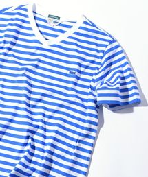 LACOSTE×SHIPS JET BLUE: 別注 ベーシックVネックTシャツ◇