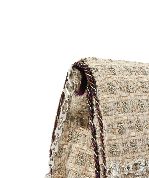 Language（ランゲージ）の「アンティークラメツィードバッグ（クラッチバッグ・レディース・アイボリー系/ピンク系/ブラック系・38）」の13枚目の写真