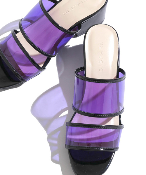 WEGO（ウィゴー）の「DISPARK/クリアミュール（サンダル・レディース・ブラック/ゴールド・MEDIUM/LARGE）」の4枚目の写真