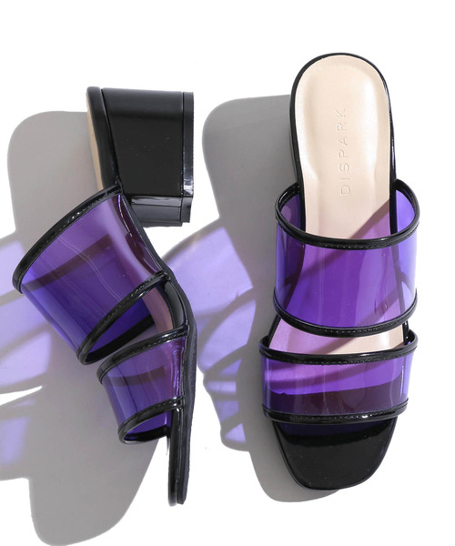 WEGO（ウィゴー）の「DISPARK/クリアミュール（サンダル・レディース・ブラック/ゴールド・MEDIUM/LARGE）」の6枚目の写真