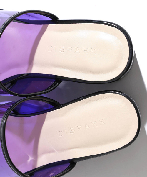 WEGO（ウィゴー）の「DISPARK/クリアミュール（サンダル・レディース・ブラック/ゴールド・MEDIUM/LARGE）」の10枚目の写真