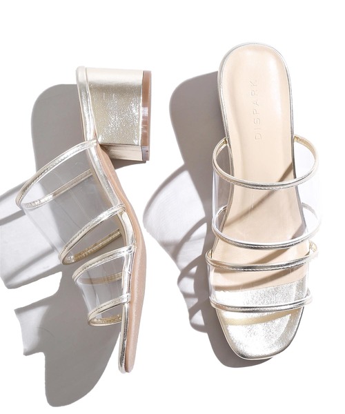 WEGO（ウィゴー）の「DISPARK/クリアミュール（サンダル・レディース・ブラック/ゴールド・MEDIUM/LARGE）」の16枚目の写真