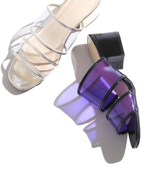 WEGO（ウィゴー）の「DISPARK/クリアミュール（サンダル・レディース・ブラック/ゴールド・MEDIUM/LARGE）」の14枚目の写真