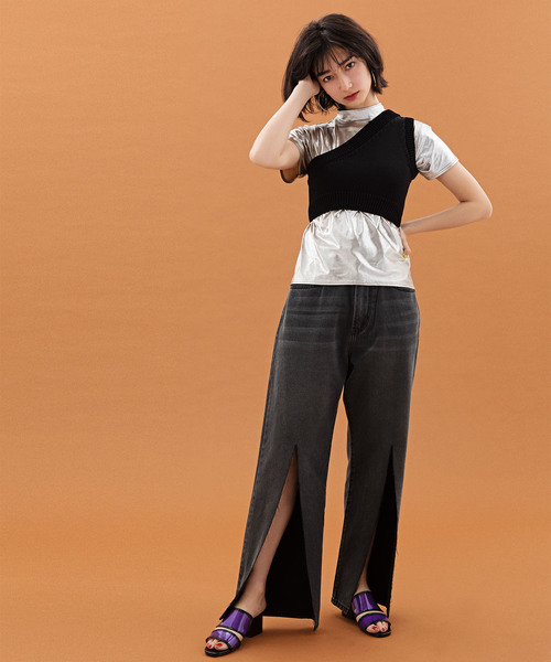 WEGO（ウィゴー）の「DISPARK/クリアミュール（サンダル・レディース・ブラック/ゴールド・MEDIUM/LARGE）」の19枚目の写真