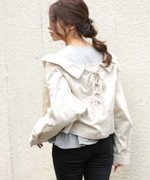 バックレースアップブルゾン【ZOZOTOWN限定アイテム】