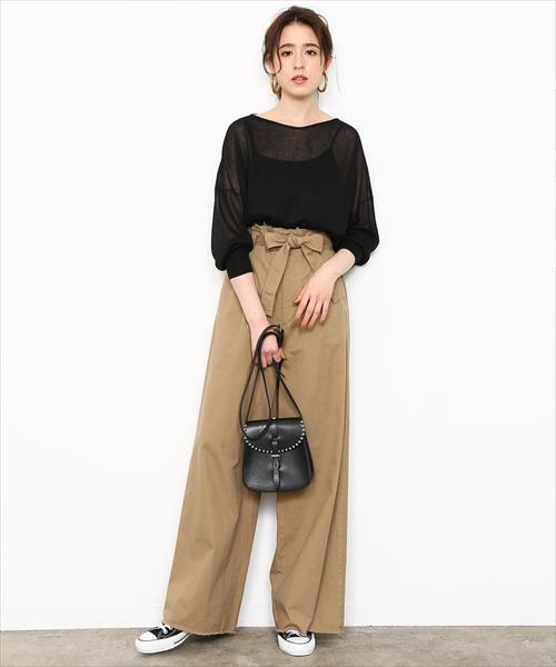 ADAM ET ROPE'(アダムエロペ)の「メタリックシアープルオーバー(ニット/セーター・レディース・ブラック/ベージュ・FREE)」の8枚目の写真