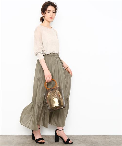 ADAM ET ROPE'(アダムエロペ)の「メタリックシアープルオーバー(ニット/セーター・レディース・ブラック/ベージュ・FREE)」の13枚目の写真