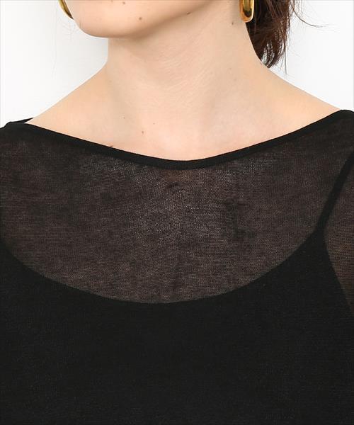 ADAM ET ROPE'(アダムエロペ)の「メタリックシアープルオーバー(ニット/セーター・レディース・ブラック/ベージュ・FREE)」の12枚目の写真