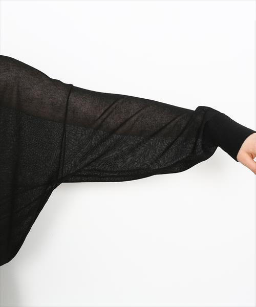 ADAM ET ROPE'(アダムエロペ)の「メタリックシアープルオーバー(ニット/セーター・レディース・ブラック/ベージュ・FREE)」の11枚目の写真