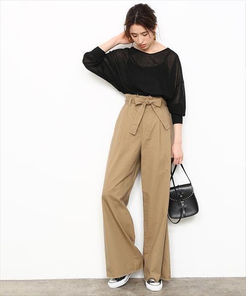 ADAM ET ROPE'(アダムエロペ)の「メタリックシアープルオーバー(ニット/セーター・レディース・ブラック/ベージュ・FREE)」の7枚目の写真