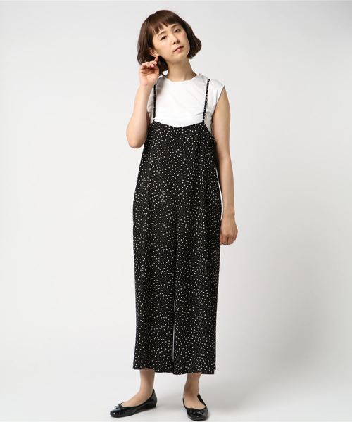 AMERICAN HOLIC(アメリカンホリック)の「・ワイドサロペット(サロペット/オーバーオール・レディース・ブラック/ベージュ系その他/カーキ/その他14/ドット・FREE)」の18枚目の写真