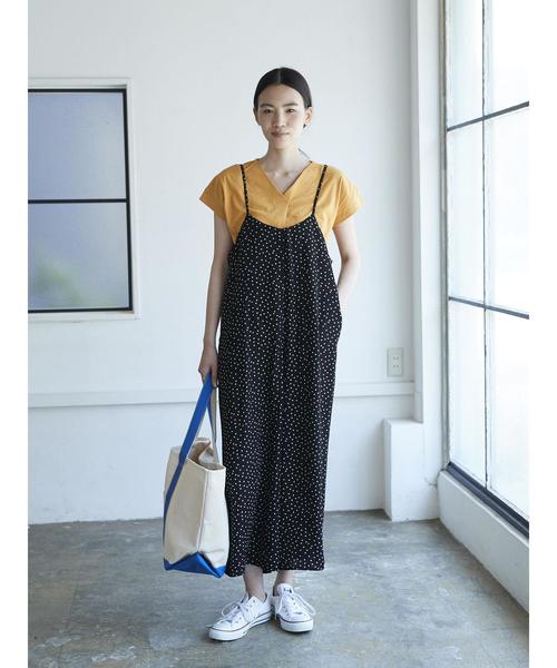 AMERICAN HOLIC(アメリカンホリック)の「・ワイドサロペット(サロペット/オーバーオール・レディース・ブラック/ベージュ系その他/カーキ/その他14/ドット・FREE)」の11枚目の写真