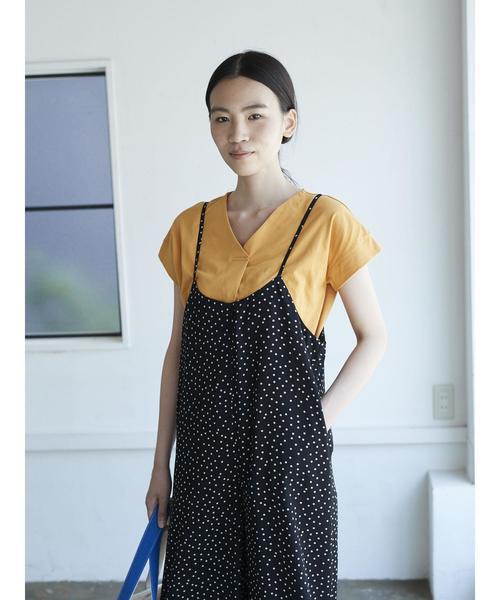 AMERICAN HOLIC(アメリカンホリック)の「・ワイドサロペット(サロペット/オーバーオール・レディース・ブラック/ベージュ系その他/カーキ/その他14/ドット・FREE)」の12枚目の写真