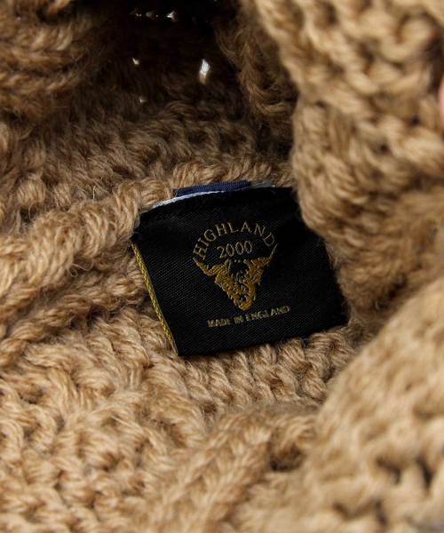 HIGHLAND 2000（ハイランドトゥーサウザンド）の「【 HIGHLAND 2000 】ケーブル編み ニット帽 / ウールニット帽 / ニットワッチ / 大きめケーブル編み（ニットキャップ/ビーニー・メンズ・ブラック/キャメル/グレー/ナチュラル/ワイン・FREE）」の7枚目の写真