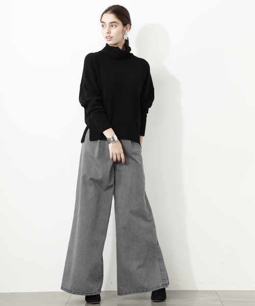 city（シティ）の「【CITY】WOOL CASHMERE TURTLE PO（ニット/セーター・レディース・ブラック/ブラウン/イエロー・1/0）」の6枚目の写真