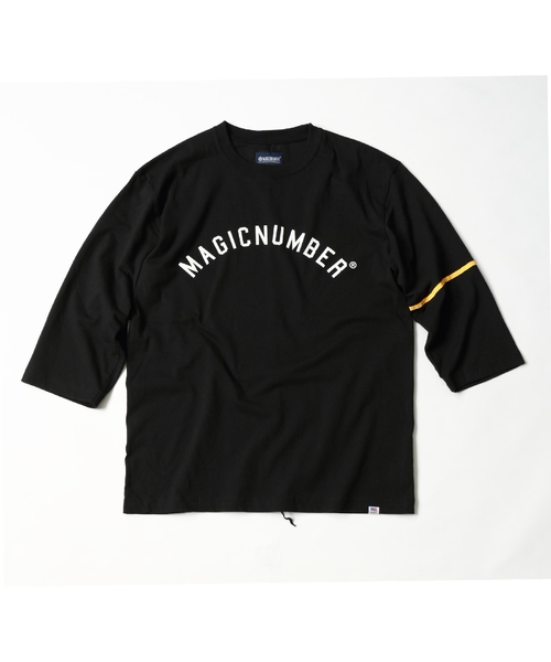 MAGIC NUMBER(マジック ナンバー)の「US COTTON PRINT 3/4 SLEEVE TEE(Tシャツ/カットソー)」|ネイビー