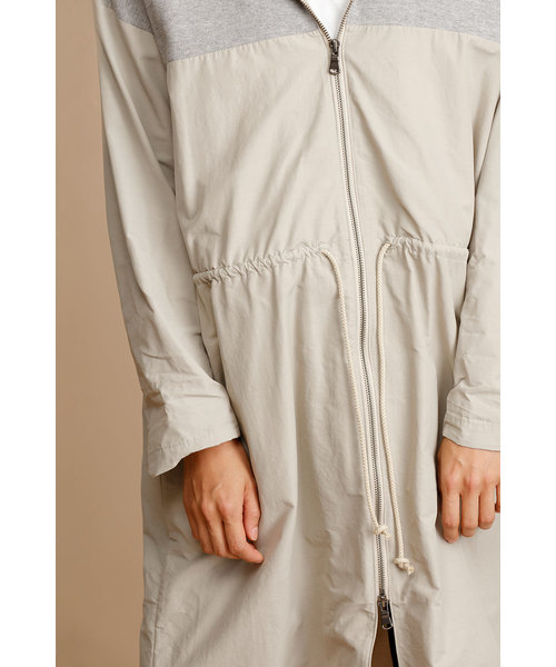 Munich（ミューニック）の「ヴィンテージスウェット×タフタフードコート<スプリングコート>（その他アウター・レディース・グレー/オートミール/カーキ・XS/S）」の18枚目の写真