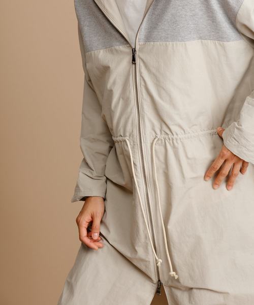 Munich（ミューニック）の「ヴィンテージスウェット×タフタフードコート<スプリングコート>（その他アウター・レディース・グレー/オートミール/カーキ・XS/S）」の19枚目の写真
