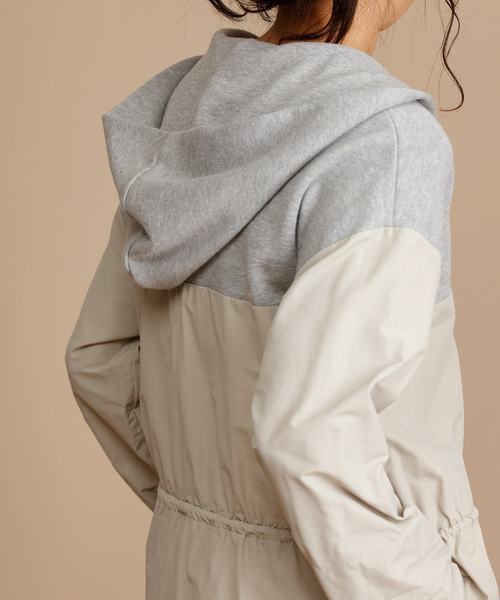 Munich（ミューニック）の「ヴィンテージスウェット×タフタフードコート<スプリングコート>（その他アウター・レディース・グレー/オートミール/カーキ・XS/S）」の20枚目の写真