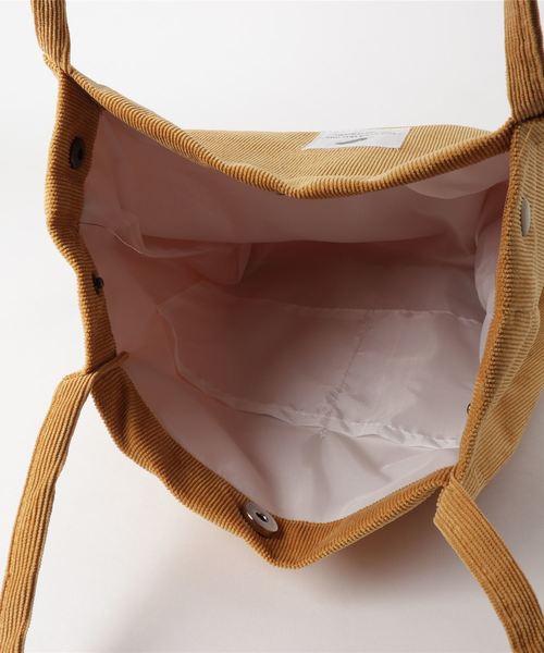STYLEBLOCK（スタイルブロック）の「コーデュロイトートバッグ（トートバッグ・レディース・ホワイト/ブラック/ベージュ/ブラウン/グレー/ピンク/イエロー/グリーン・FREE）」の11枚目の写真