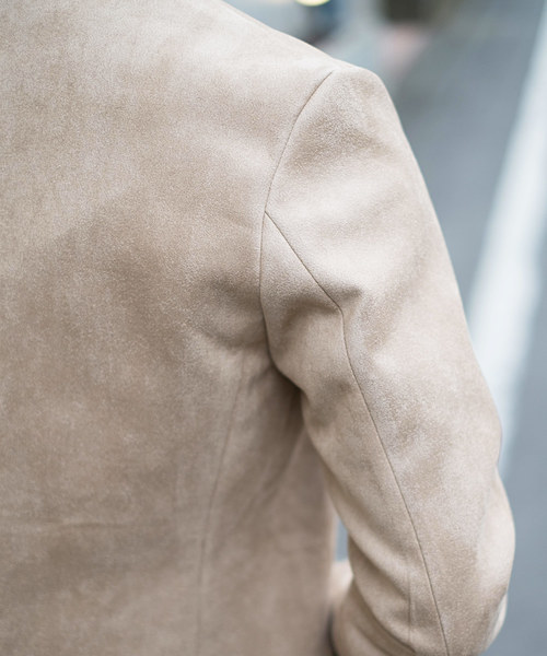 GOSTAR DE FUGA（ゴスタール ジフーガ）の「スエード調シングルライダース（ライダースジャケット・メンズ・ベージュ/ネイビー/サックスブルー/グレー系その他・M/L/XL）」の17枚目の写真