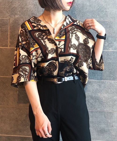 PAGEBOY（ページボーイ）の「チェーンカイキンシャツ（シャツ/ブラウス・レディース・ホワイト/ブラック/ベージュ・FREE）」の18枚目の写真