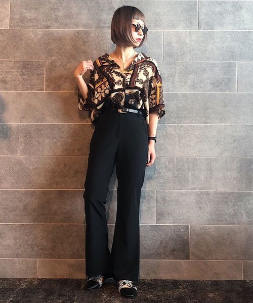 PAGEBOY（ページボーイ）の「チェーンカイキンシャツ（シャツ/ブラウス・レディース・ホワイト/ブラック/ベージュ・FREE）」の12枚目の写真