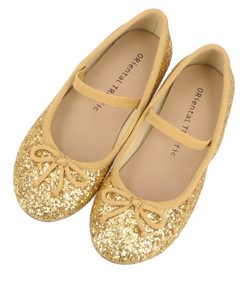 ORiental TRaffic（オリエンタルトラフィック）の「キッズ バレエ シューズ K-902（パンプス・キッズ・ブラック/レインボー/レッド/シルバー/ゴールド/ピンク/ブルー/ベージュ・15.0cm/16.0cm/17.0cm/18.0cm/19.0cm/20.0cm）」の9枚目の写真