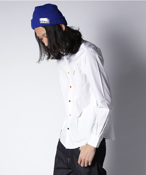 green label relaxing（グリーンレーベルリラクシング）の「[WEB限定]★★B/CRAZY BIG MIX/EMBシャツ（シャツ/ブラウス・メンズ・ホワイト/ロイヤルブルー・X-LARGE/MEDIUM/X-SMALL/SMALL/LARGE）」の7枚目の写真