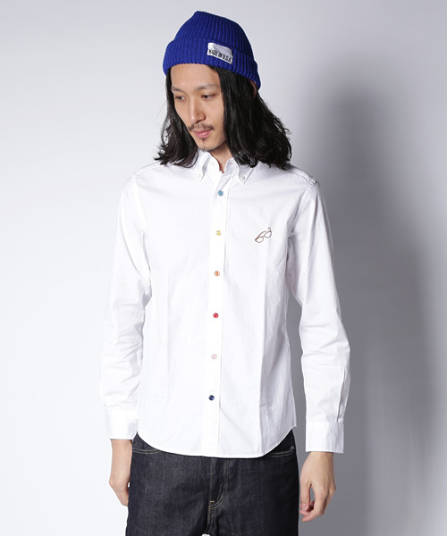 green label relaxing（グリーンレーベルリラクシング）の「[WEB限定]★★B/CRAZY BIG MIX/EMBシャツ（シャツ/ブラウス・メンズ・ホワイト/ロイヤルブルー・X-LARGE/MEDIUM/X-SMALL/SMALL/LARGE）」の10枚目の写真