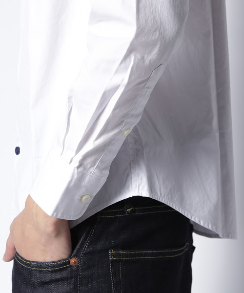 green label relaxing（グリーンレーベルリラクシング）の「[WEB限定]★★B/CRAZY BIG MIX/EMBシャツ（シャツ/ブラウス・メンズ・ホワイト/ロイヤルブルー・X-LARGE/MEDIUM/X-SMALL/SMALL/LARGE）」の4枚目の写真