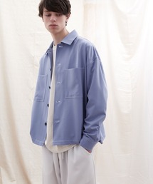 TRストレッチ ビッグステッチ L/Sオーバーボックス CPOシャツジャケット EMMA CLOTHES