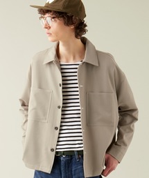 TRストレッチ ビッグステッチ L/Sオーバーボックス CPOシャツジャケット EMMA CLOTHES