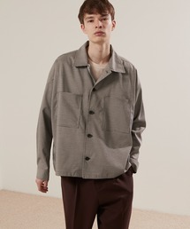 EMMA CLOTHES | TRストレッチ ビッグステッチ L/Sオーバーボックス CPOシャツジャケット EMMA CLOTHES(シャツ/ブラウス)
