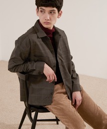 EMMA CLOTHES | TRストレッチ ビッグステッチ L/Sオーバーボックス CPOシャツジャケット EMMA CLOTHES(シャツ/ブラウス)