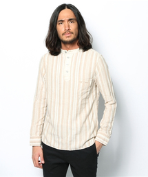 goa | ﾘﾈﾝ混ｽﾄﾗｲﾌﾟﾍﾝﾘｰP,O(Tシャツ/カットソー)