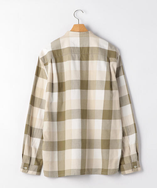 green label relaxing(グリーンレーベルリラクシング)の「SC ビエラ ブロックチェック バンド シャツ(シャツ/ブラウス・メンズ・ベージュ/ライトブルー・SMALL/MEDIUM/LARGE)」の5枚目の写真
