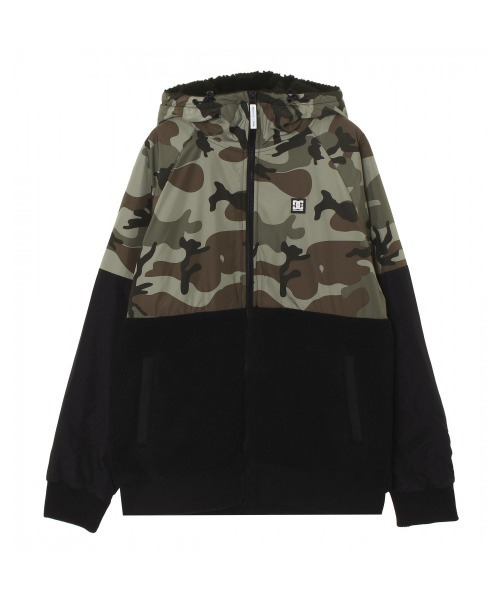 DCSHOE ボアジャケット　ボアフリース　フード付きブルゾン　150 DC SHOES フリースジャケット暖かい ボアジャケット 上品 ボア